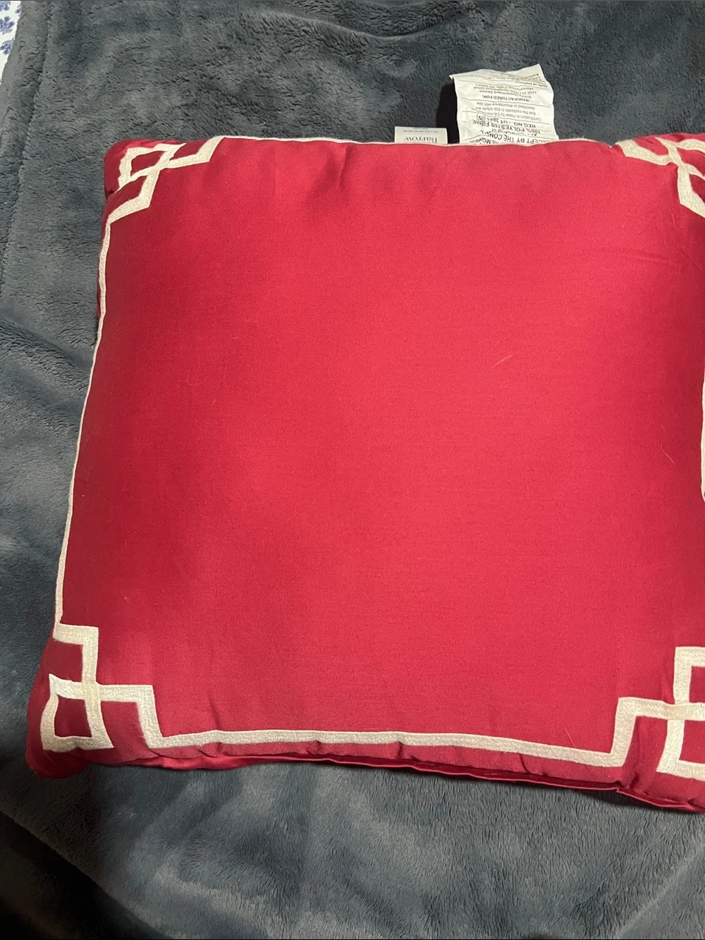 croft & barrow Red and Cream Decorative Accent Pillow Set
